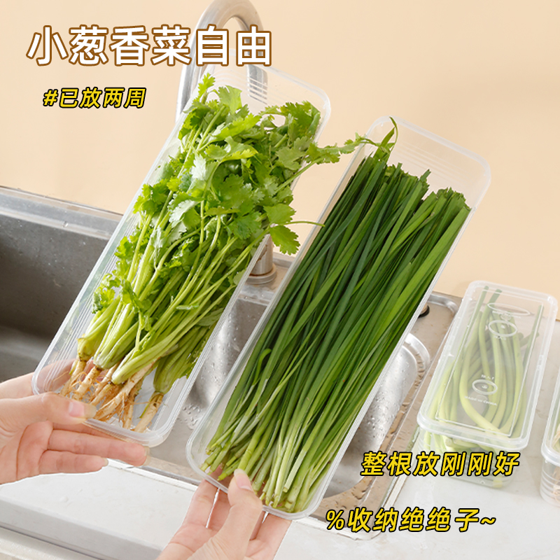 保鲜盒食品级大小葱香菜芫荽整根姜蒜面条鸡蛋收纳整理盒冰箱专用