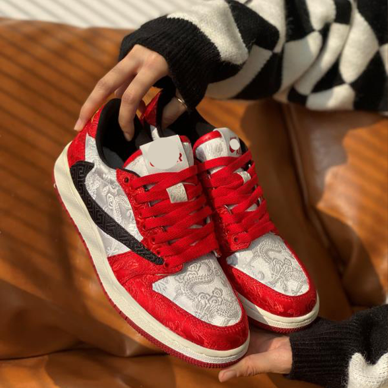 aj1红丝绸倒钩定制 兔子制造 21kcustom 球鞋客制 换皮diy 中国风
