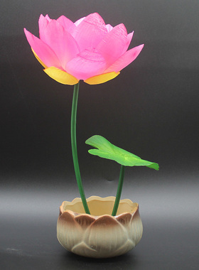 仿真荷花莲花假花供佛佛堂家居装饰工艺品客厅玄关电视酒柜小摆件
