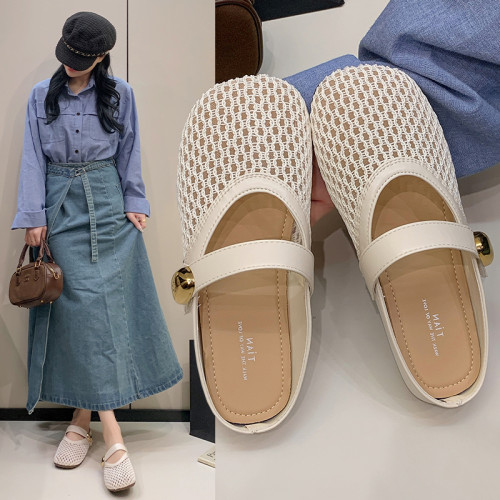 夏季女包头镂空透气勃肯半拖