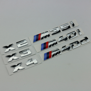 新款宝马X2 X3 X4 X5尾标M35i M40i M40d M50i改装车标后标排量标