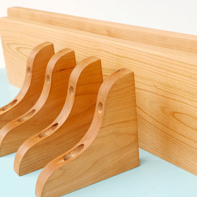 橡木樱桃木实木三角支架隔板托架