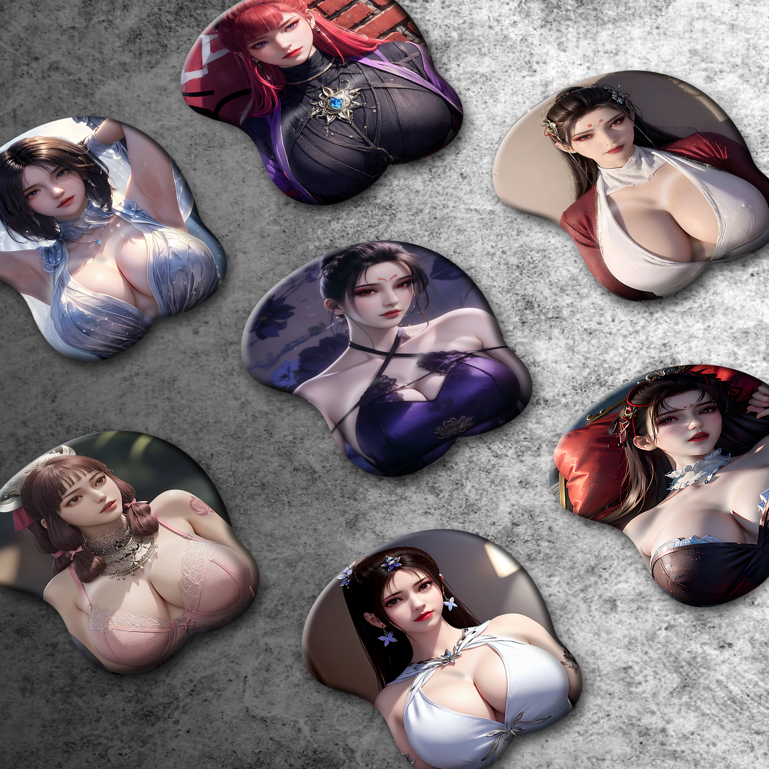 不良人系列3d立体护腕硅胶鼠标垫二次元动漫游戏禁欲系姬如雪女帝