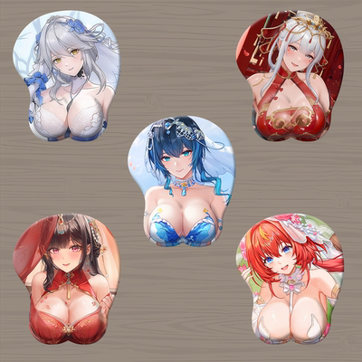 尘白禁区3d立体硅胶护腕鼠标垫定制凯西娅苔丝臀部护腕垫