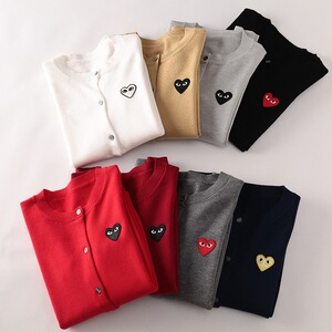 2023新款大红情侣爱心毛衣羊毛外套 明星同款针织开衫女时尚网红