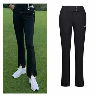韩版夏季高尔夫球裤子女士运动长裤时尚修身显瘦女裤子9分喇叭裤