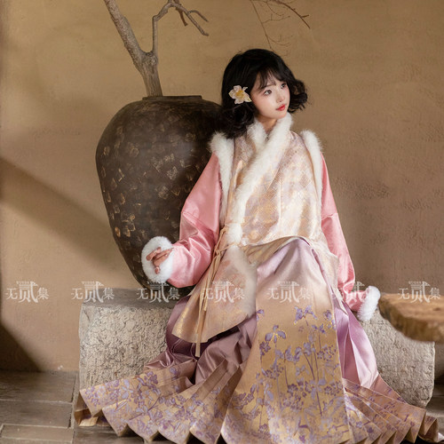 无贰集加绒交领比甲日常国风汉服