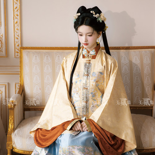 无贰集【月桂千里】明制兔子方领补服对襟衫国风马面裙汉服秋