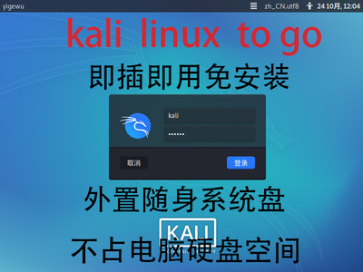 定制支持uefi kali  linux即插即用