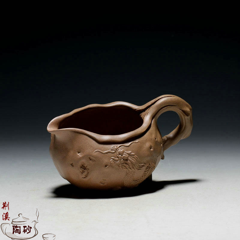 宜兴紫砂茶具龙供春公道杯 茶宠摆件手工名家沈益新