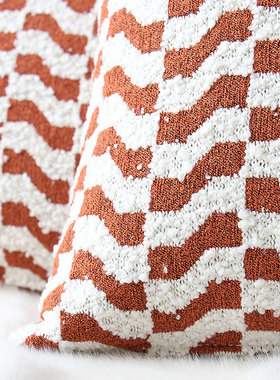 默色空间中古风棉麻双面抱枕波西米亚风沙发揽枕几何图案方形靠垫