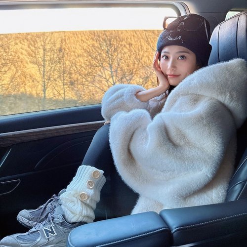 仿水貂毛毛绒皮毛一体外套