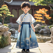 小少爷帅气薄款 古风唐装 夏2026 男孩新中式 男童汉服儿童中国风古装