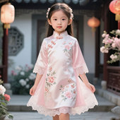 春季 古装 古风旗袍2026新款 女孩新中式 儿童汉服春装 女童中国风唐装