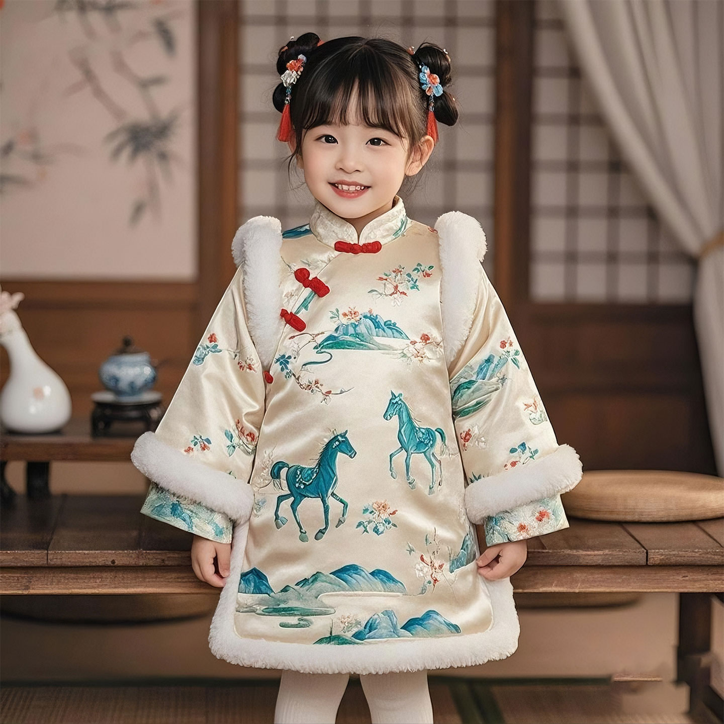 汉服女童新中式国风旗袍儿童唐装