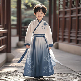 秋款 汉服男童古风唐装 男孩长袖 国风古装 小少爷日常可穿 儿童新中式