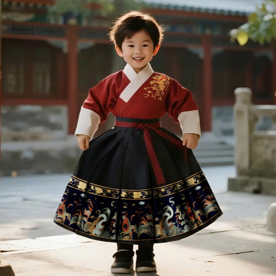 男童汉服古风马面裙儿童国风古装