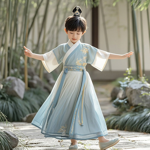 儿童新中式汉服古风服装男童唐装