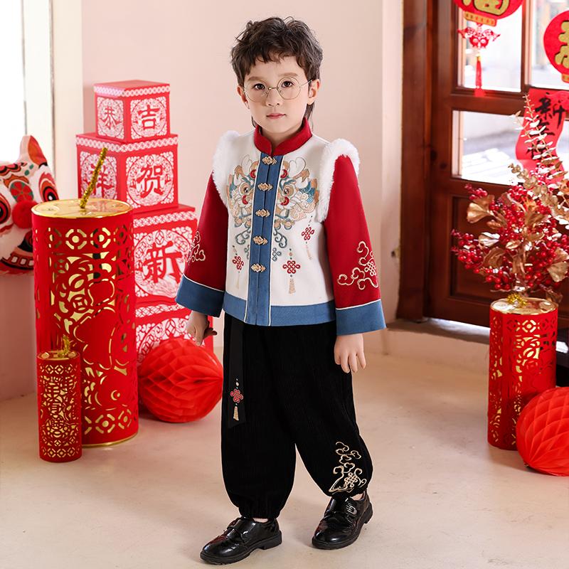 男童汉服套装儿童古风拜年服古装