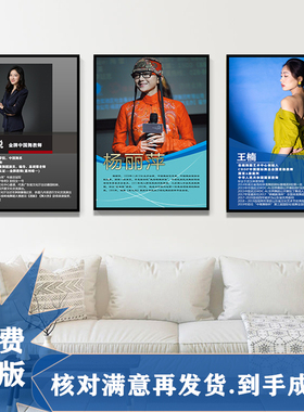 教师老师简介牌简历教练形象墙设计企业名人舞蹈医生医师挂画定制