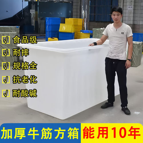 加厚牛筋塑料大号长方形养殖水箱