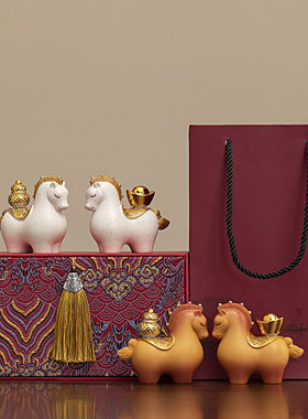 2026国潮马年吉祥生肖马摆件礼盒