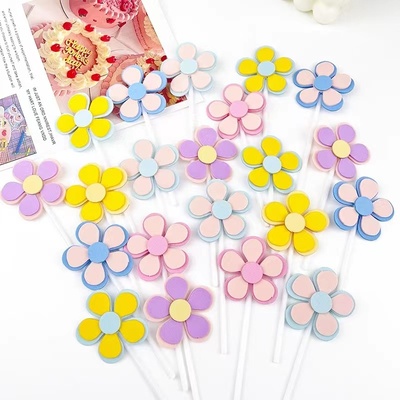 网红小清新花朵蛋糕装饰仿翻糖