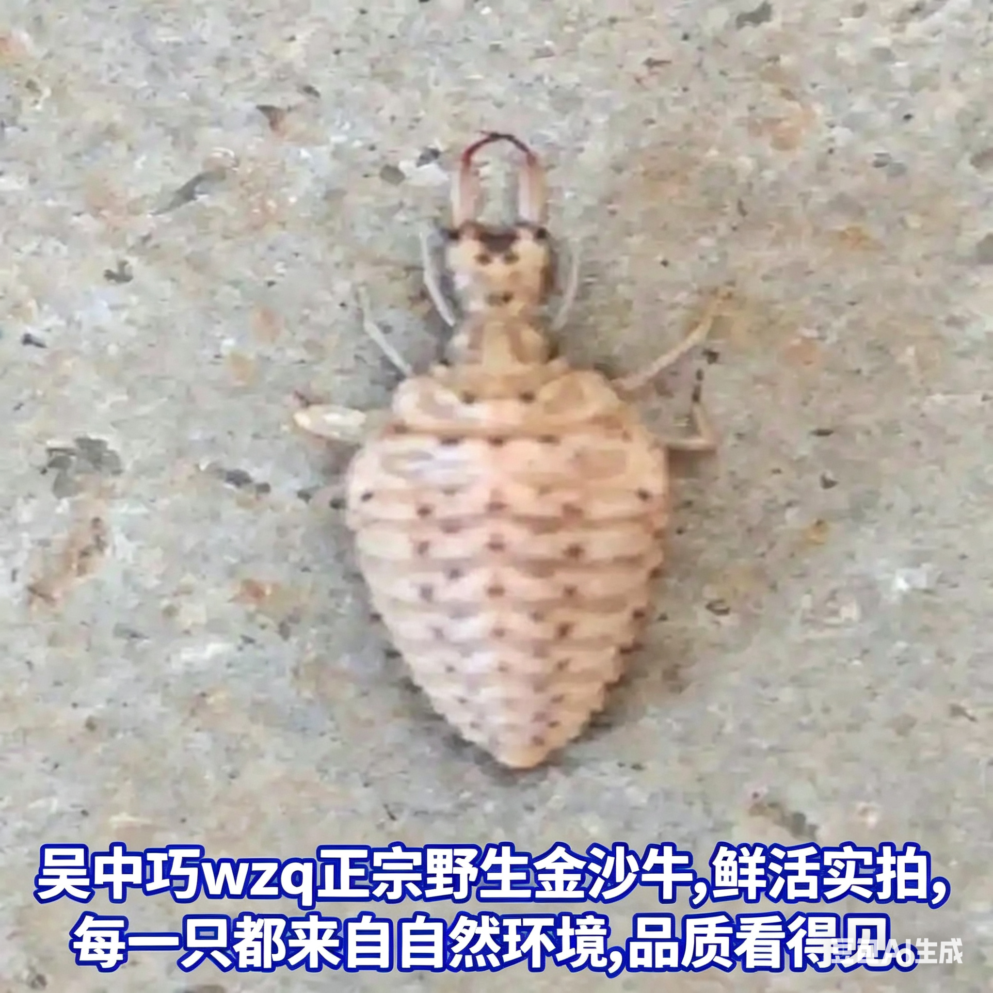 活金沙牛地牯牛倒退虫沙谷牛沙牛蚁狮地拱沙猫沙虱活体野生昆虫