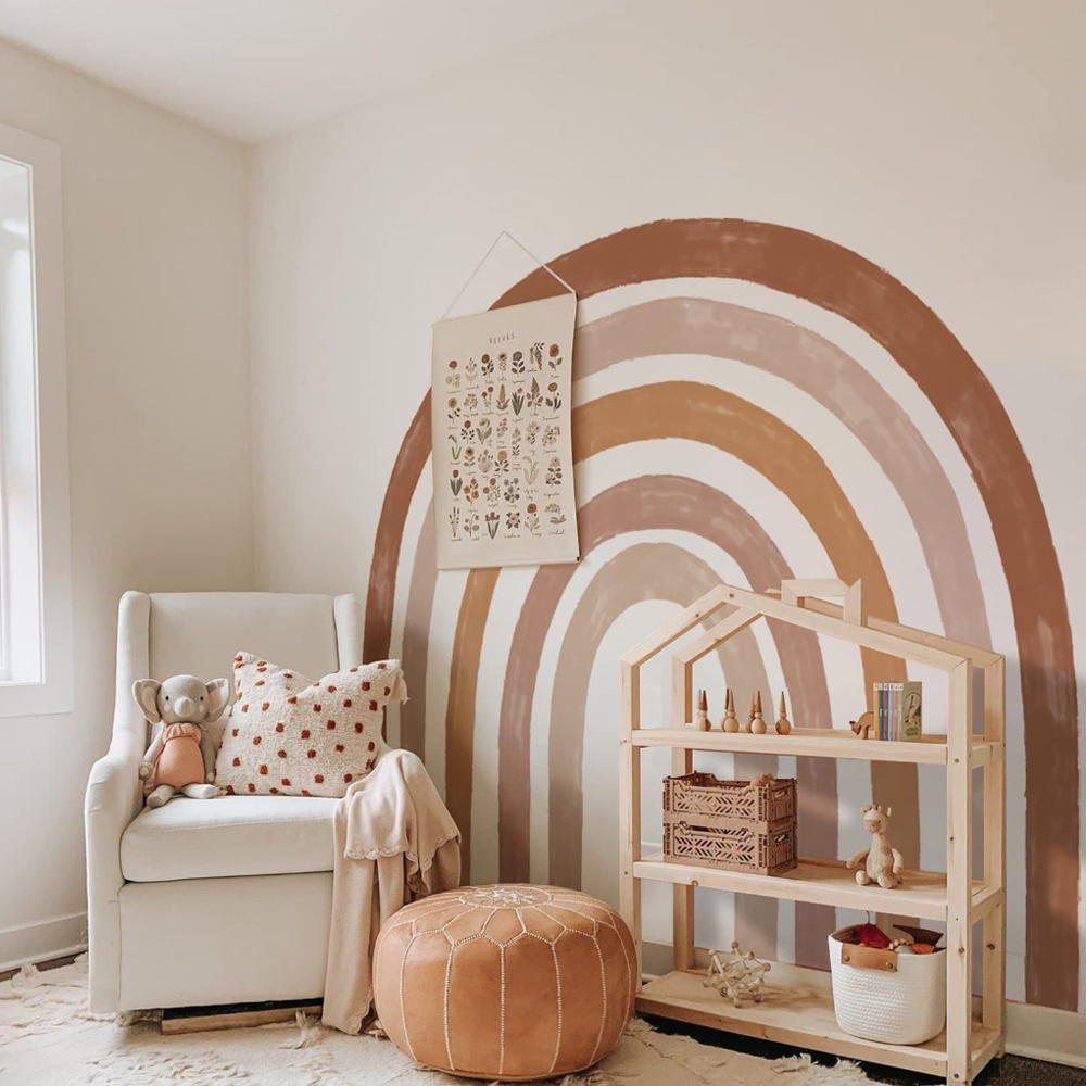 波西米亞風兒童房細紋布防水墻貼