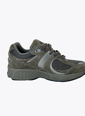 美式复古老爹鞋情侣款灰色厚底耐磨轻便舒适潮厚底休闲运动跑步鞋