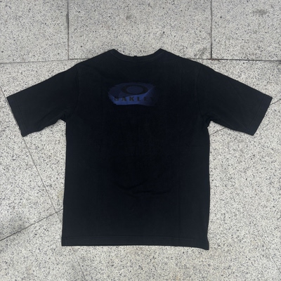 Oakley欧克利蓝调字母经典Logo复古水洗做旧 美式宽松圆领短袖T恤