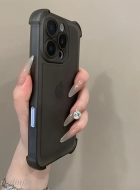 新款半透明冰雾软壳苹果16promax手机壳17pro15四角气囊防摔1314