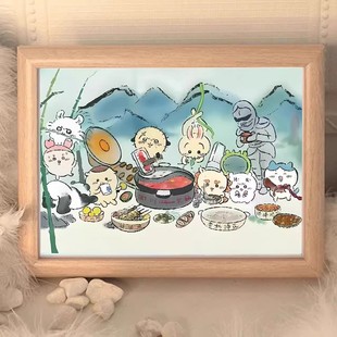 chiikawa乌萨奇武林外传周边摆件相框可爱趣味搞笑装饰挂画送朋友