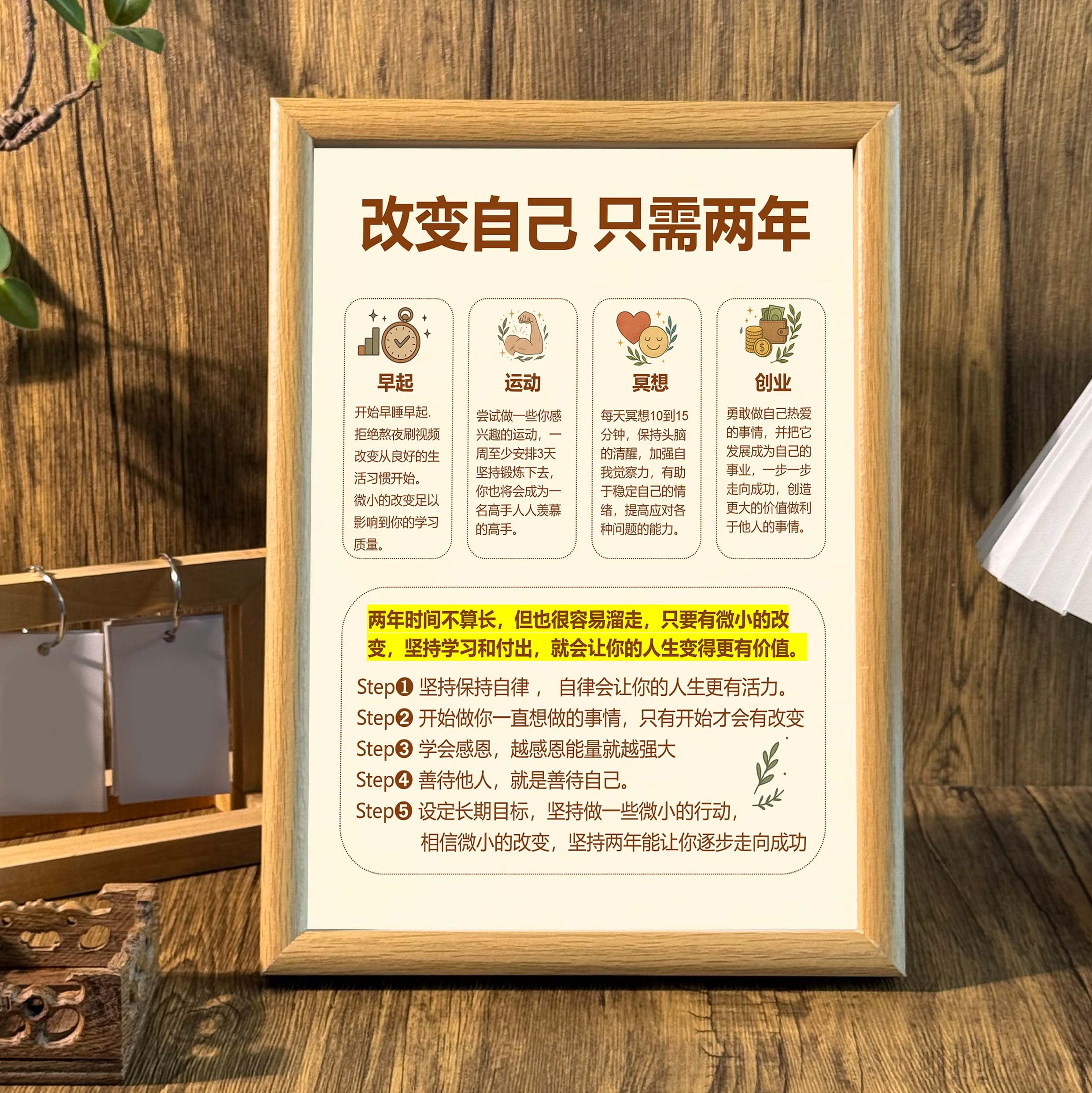 相框学习摆台墙面装饰挂画