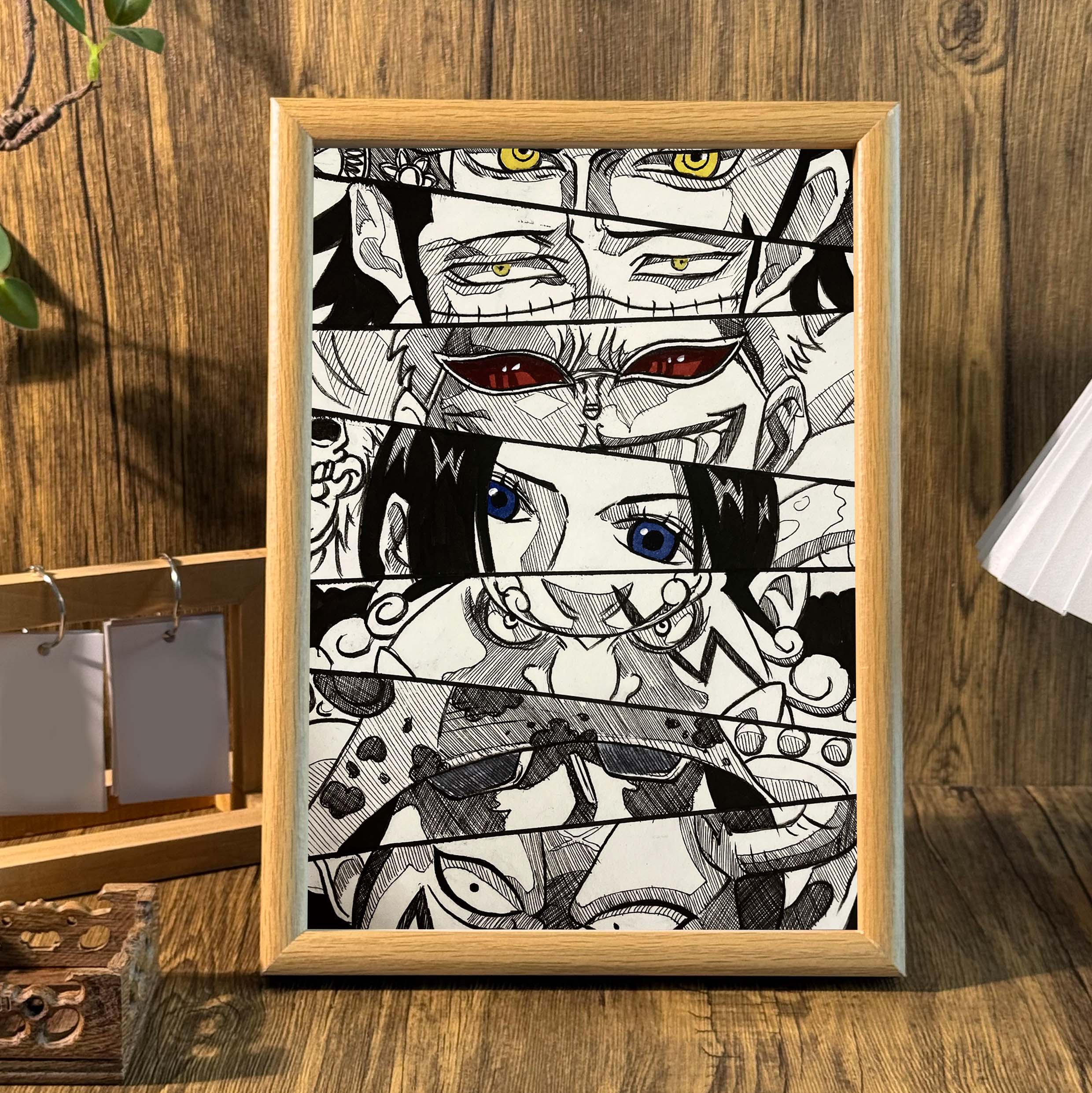 海贼王热血动漫人物志七武海女帝桌面相框装饰画宿舍摆台墙面挂画