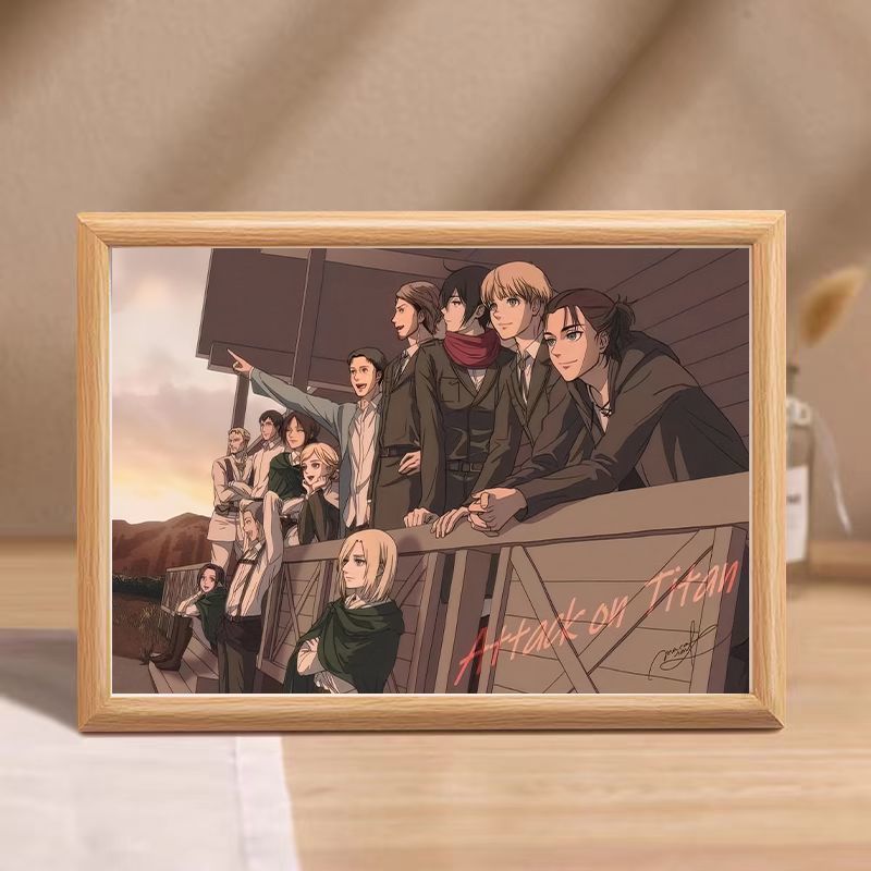 进击的巨人相框二次元动漫摆台
