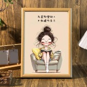 提升自己治愈系床头桌面相框摆台激励自己不内耗客厅墙面装 饰挂画