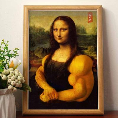 搞笑挂画健身房墙面装饰