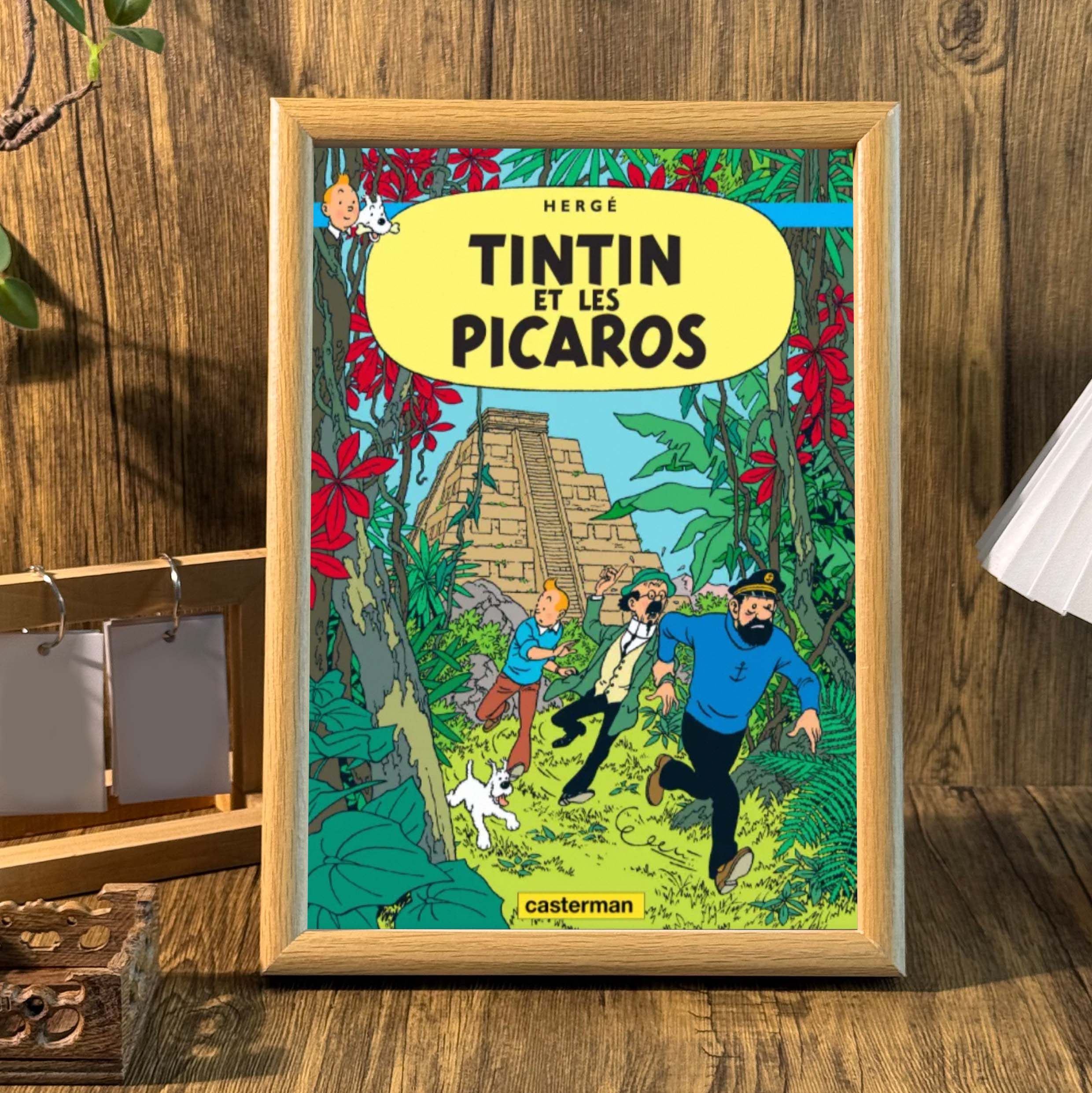 丁丁历险记复古漫画海报卧室宿舍房间装饰画贴墙画报相框摆台摆件,家居饰品,相框/画框,淘宝优惠券,粉丝福利购,淘宝优惠卷