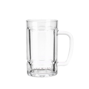 玻璃杯家用带把手泡茶办公商务杯子简约透明大容量啤酒杯带把精酿