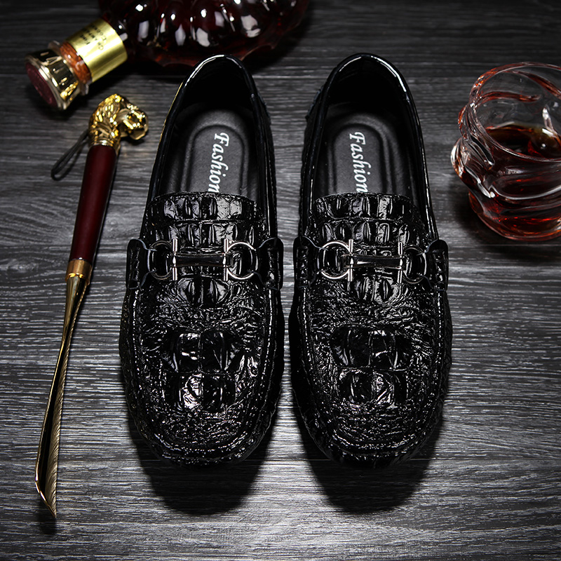 加大号真皮英伦风懒人春季男鞋