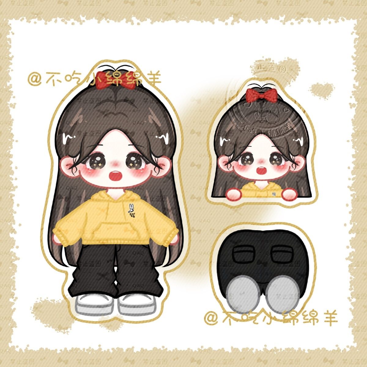 原创黄瀛子杨紫久久爱可爱q版立牌钥匙扣pp夹