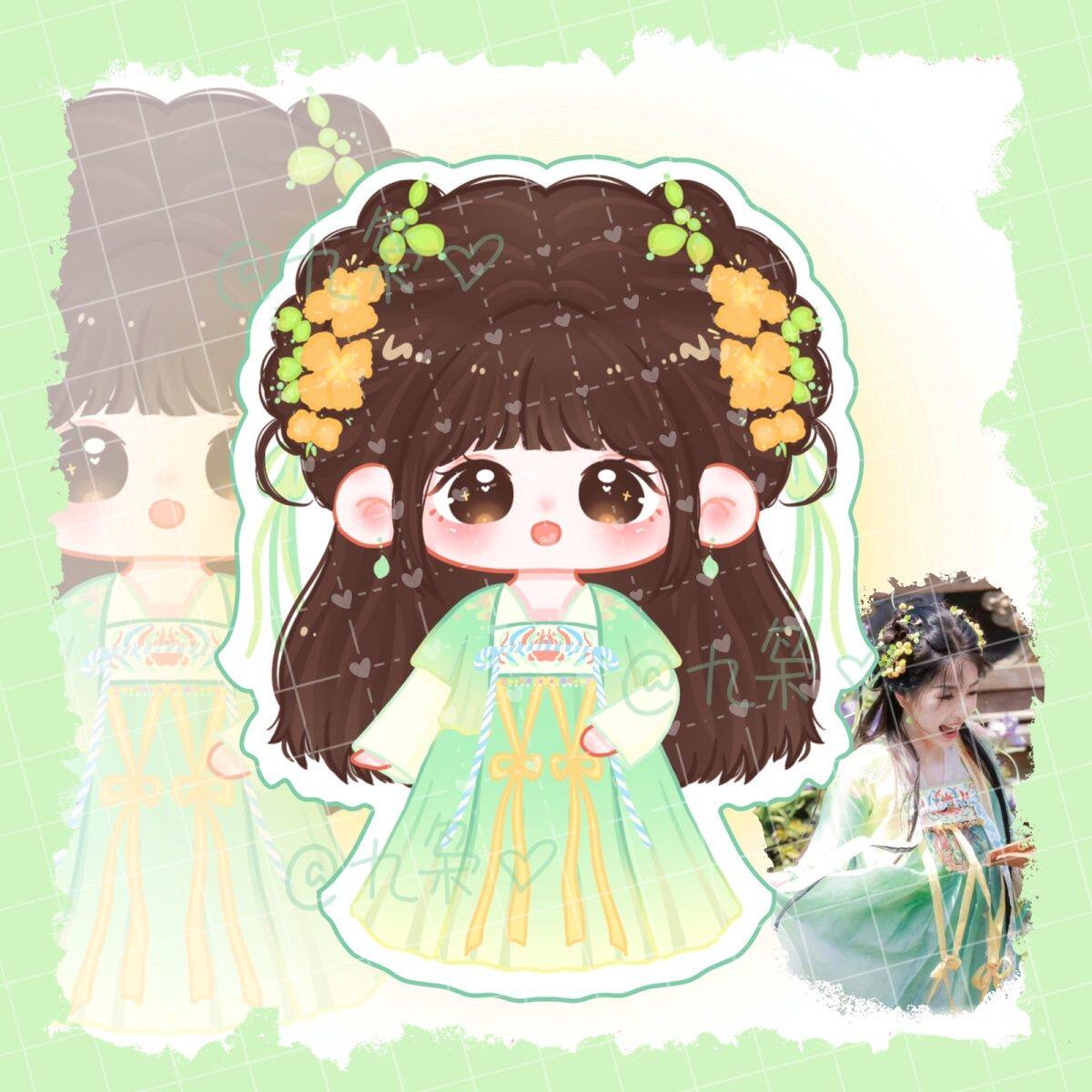 原创虞书欣古装永夜星河凌妙妙卡通q版立牌摆件礼品礼物钥匙扣