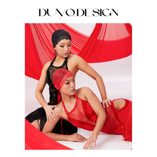 DUYQ 005糖果编织连体上衣拉丁女孩练功表演服专业高级 NSAD