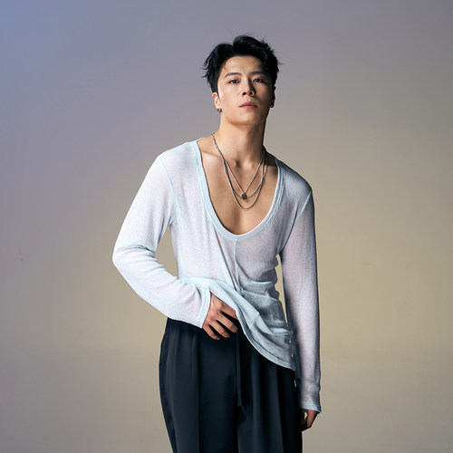 DUYQ夏季男士套头拉丁舞简约上衣