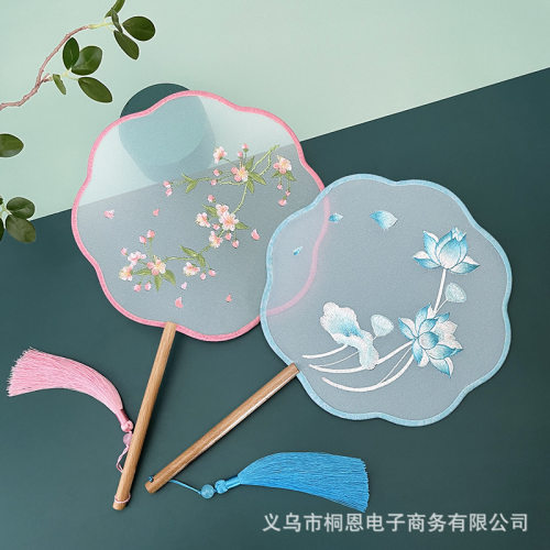 中国风双面刺绣团扇古风汉服旗袍