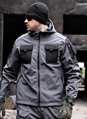 甲壳虫入侵者软壳冲锋衣男户外防风战术风衣秋冬保暖外套