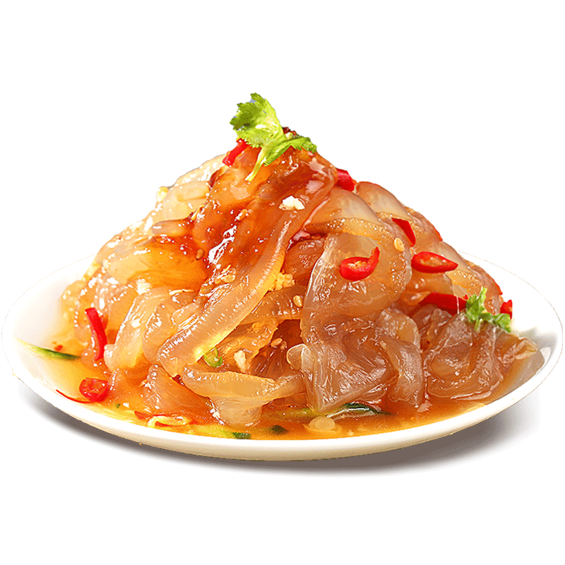 东上御品海蜇丝即食凉拌菜海蜇皮新鲜海蜇开胃凉菜袋装固形物50%