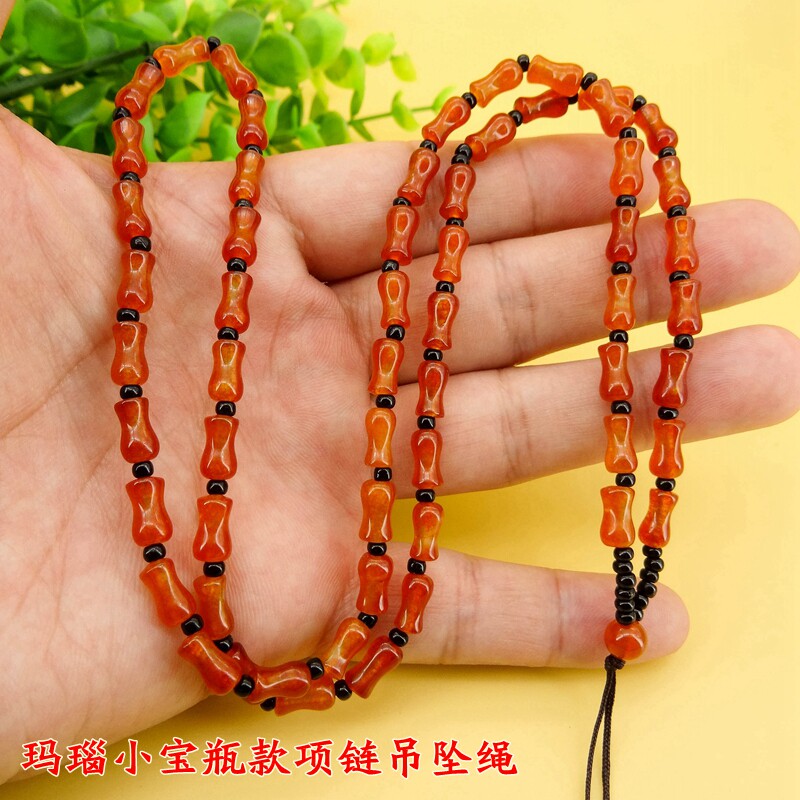 手工编织吊坠挂绳玛瑙宝瓶挂坠