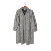 混羊绒羊毛大衣外套 vintage日本制 高端中古复古毛领毛呢中长款